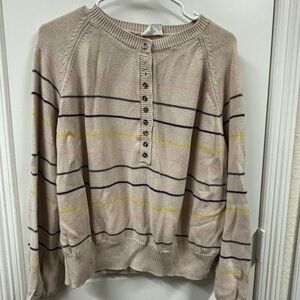 Sézane Beige Knit Cardigan